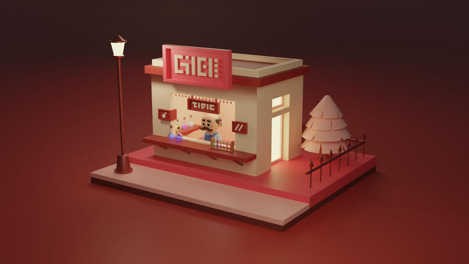 3D Modelling of a Potions Shop